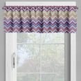 thumbnail image 2 of Ambesonne Colorful Valance Pack of 2, Chevron Small Strikes, 54"X18", Purple Khaki Blue, 2 of 5