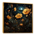 thumbnail image 2 of Designart "Starry Night Marigold A Floral Symphony III" Floral Framed Wall Art - Yellow Marigold Entryway Framed Wall Art Print, 2 of 6