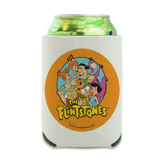 The Flintstones Group Can Cooler - Drink Sleeve Hugger Collapsible Insulator - Beverage Insulated Holder
