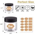 thumbnail image 2 of 2oz Plastic Jars with Lids 24pcs + 24pcs 20 Gram Sample Containers 48 Pack Small Round Cosmetic Containers Travel Jar for Cream, Body Butter, Eye Shadow, Rhinestone, Lip Scrub - Free Labels & Spatulas, 2 of 7