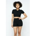 thumbnail image 3 of Collar Crop Top + Shorts Set S, 3 of 12