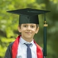 thumbnail image 3 of LYTRYCAMEV University-Approved Matte Graduation Cap 2025 - Adjustable Elastic Band for Commencement Speeches & Cap Toss,Dark Green, 3 of 5