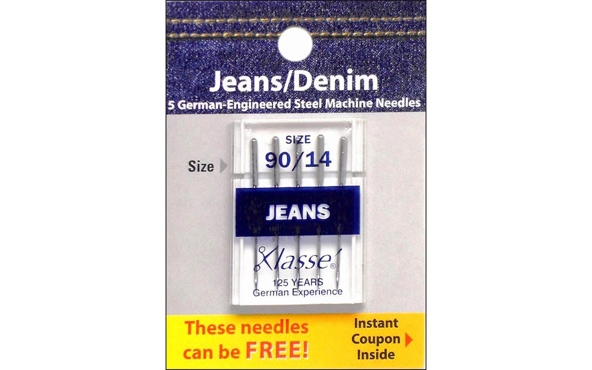 x3 ea 110/18-Bundle of 30 Needles Klasse Jeans Needle Asst 100/16 