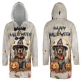 thumbnail image 3 of Happy Halloween Cocker Spaniel Witches Hat Pumpkin Carving All Over Print 3D Hooded Duffle Toggle Coat Cockers Dog Lover Gifts - 02019, 3 of 6