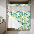 thumbnail image 4 of Summer Oceans Fish No Hook Shower Curtain with Snap in Liner Country Sea Watercolor Yellow Lemon Leaf Waterproof Bathroom Shower Curtain with See Through Top Window for Bathtub 72" x 78", 4 of 9