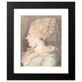 thumbnail image 2 of Jens Juel 12x14 Black Modern Framed Museum Art Print Titled - Portrait of Anne Cathrine Maaloe, Born Basse. Profile Toward the Left (1785), 2 of 5