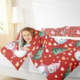 thumbnail image 4 of Feelyou Kawaii Snowman Kids Bedding Comforter Set, Green Christmas Tree Twin Comforter Sets, Cartoon Love Heart Reversible Bedding Set, Microfiber Bedroom Decor, 2-Piece, 4 of 8