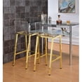 thumbnail image 3 of Fox Hill Trading Pure Decor 29" Acrylic Metal Bar Stools in Gold (Set of 2), 3 of 4