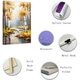 thumbnail image 5 of ZHONGYUTONG Fall Scenery Canvas Wall Art White Birch Trees Nature Lake Forest Oil Painting Prints Autumn Artwork Home Decor Framed (24.00" x 36.00"), 5 of 6