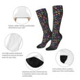 thumbnail image 5 of Fotbe Colorful Excavator print Women's Men's Novelty Crew Socks Cotton Socks Knee High Socks for Walking,Running,Nurses,Pregnancy, 5 of 8