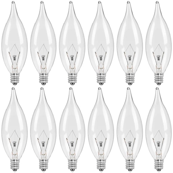 Bombillas COLWATT E12 Candle de 40 W, luz blanca cálida, 2500 K (paquete de 12)