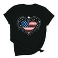 thumbnail image 2 of Cavosen 4th of July Clothes Women Petite Patriotic Short Sleeve Crewneck Tops American Flag Print T Shirts Lady M Independence Day Casual Tops Funny 4th of July Tunic Tees 2025 Patriotic Clothes, 2 of 7