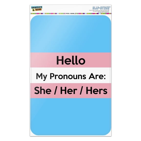 My Pronouns Are She Her Hers Gender Identity Home Business Office Sign