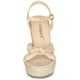thumbnail image 2 of Sandalias de Tacón de Cuña Tipo Alpargata con Tira Trasera y Plataforma Allegra K Beige 36, 2 of 7
