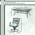 thumbnail image 4 of Hanover Traditions 11 Pcs Aluminum Outdoor Dining Set, Blue, 4 of 19
