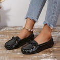thumbnail image 6 of WAVSUF Women's Wide Width Loafers, Versatile Bow Soft Sole Faux Leather Casual Work Driving Shoes Black 9, 6 of 8