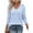 B-light Blue, variant on Zeagoo Womens Sweaters Fall Trendy Casual Long Sleeve Shirt Lightweight V Neck Off Shoulder Crochet Pullover Top