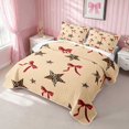 thumbnail image 3 of Erosebridal Leopard Bow Heart Print Quilt King for Girls, Cheetah Animal Spots Love King Coverlet Set, 3pcs 1 Bedspread and 2 Pillowcases, 3 of 7
