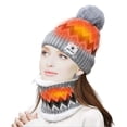 thumbnail image 2 of DPTALR USB Smart Charging Neck Protector Winter Women Plus Velvet Cold Warmth Heating Hat Scarf Set, 2 of 2