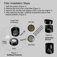 thumbnail image 3 of Aluminum Alloy Smoke Purifier Ashtray Filter for Replace，2 Pack, 3 of 4