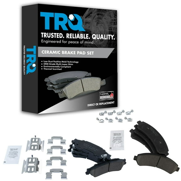 TRQ Ceramic Brake Pad Set Front & Rear Kit for S10 Blazer S15 Jimmy Bravada BFA12943 Fits select: 1998-2004 CHEVROLET S TRUCK, 1997-2005 CHEVROLET BLAZER