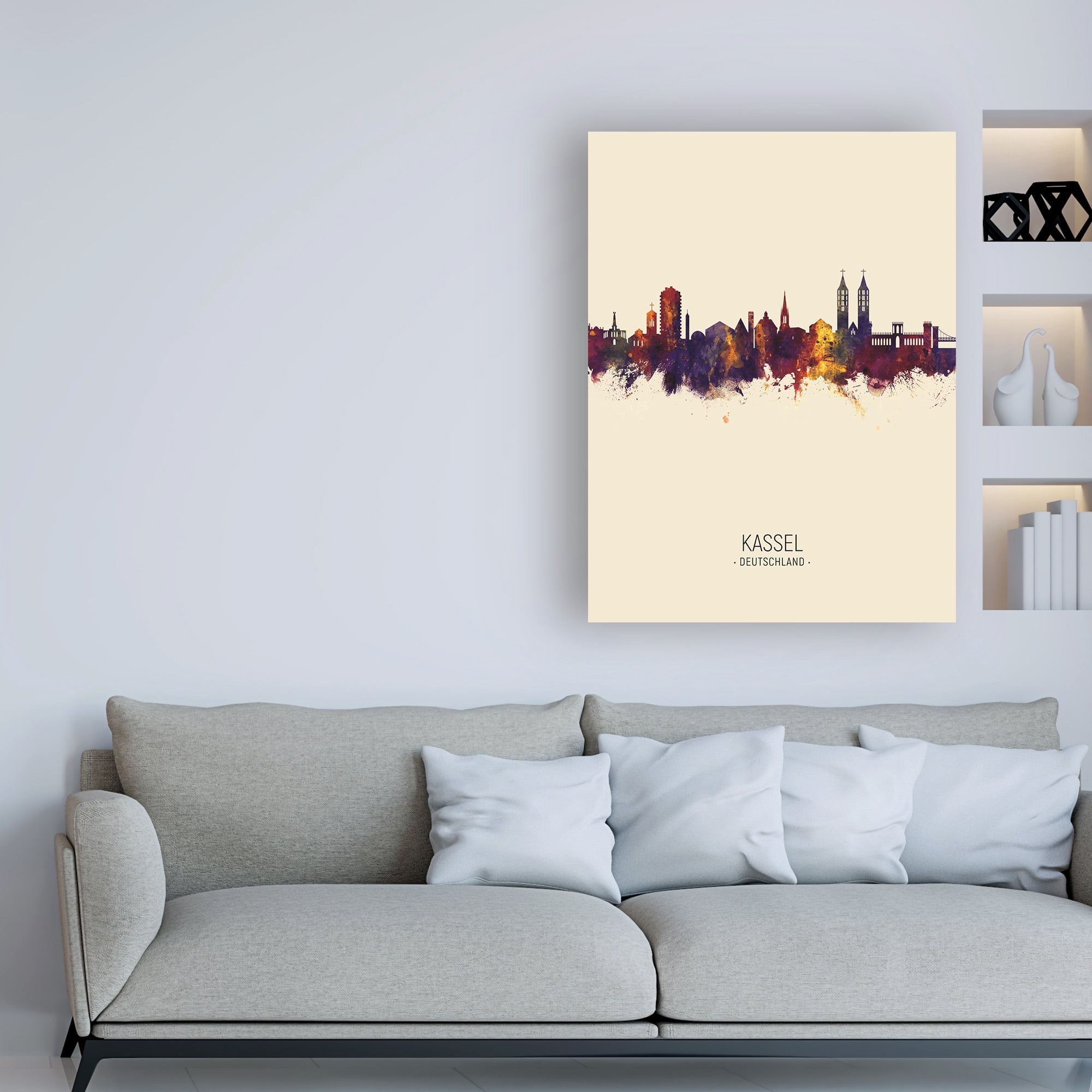 Trademark Fine Art 'Kassel Germany Skyline Portrait III' Canvas Art by Michael Tompsett