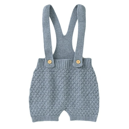 

2DXuixsh Summer Dresses for Babies Baby Knit Suspender Romper Cotton Sleeveless Boy Girl Solid Sweater Clothes Baby Jumpsuit Overalls Toddler Girl Suspender Jumpsuit Grey Size 68
