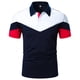 thumbnail image 1 of Camisas De Sport Para Hombre Sutura de primavera Camisa impresa Verano corto Button de Casual Men y blusa de Men (Navy, M), 1 of 7