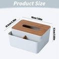 thumbnail image 3 of Cqxid Storage Case Under $10 Home & Garden Home Textile Storage Tissue Box Cover Plastic Rectangular Facial Tissue Holder Dispenser With Storage For Bathroom Living Room Kitchen Home, 3 of 6