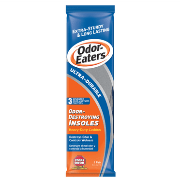 Odor Eaters Ultra Durable, Super-Activated Charcoal, Odor Wetness Insoles, 1 Pair