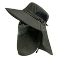 thumbnail image 2 of Yuanlong Unisex Bucket Wide Brim With Face Coverage Summer Solid Color Sun Hat Outdoor Hiking Minimalist Headwear, 2 of 3