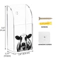 thumbnail image 2 of WIRESTER TV Air Conditioner Wall Mount Remote Control Holder Clear Acrylic Media Organizer Storage Box (Single Grid) - Black Spot Cow, 2 of 6