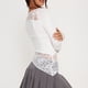 thumbnail image 2 of New Patchwork Top For Women Stylish Slim Hook Long Sleeves Crewneck T-Shirt, 2 of 8