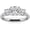 white gold plated, variant on 1ct Tw D Color VVS1 Clarity Lab Created Diamond Ring, 3 Stone Moissanite, 14K White Gold Vermeil, Anniversary Jewelry Gifts for Women