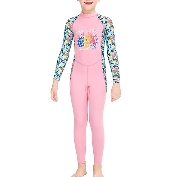 Muebles multicolores Traje de buceo Mangas largas y pantalones Mono de traje de baño para Snorkel Surfing Aplicable a todas las temporadas PINK L Speravity OD003660-03