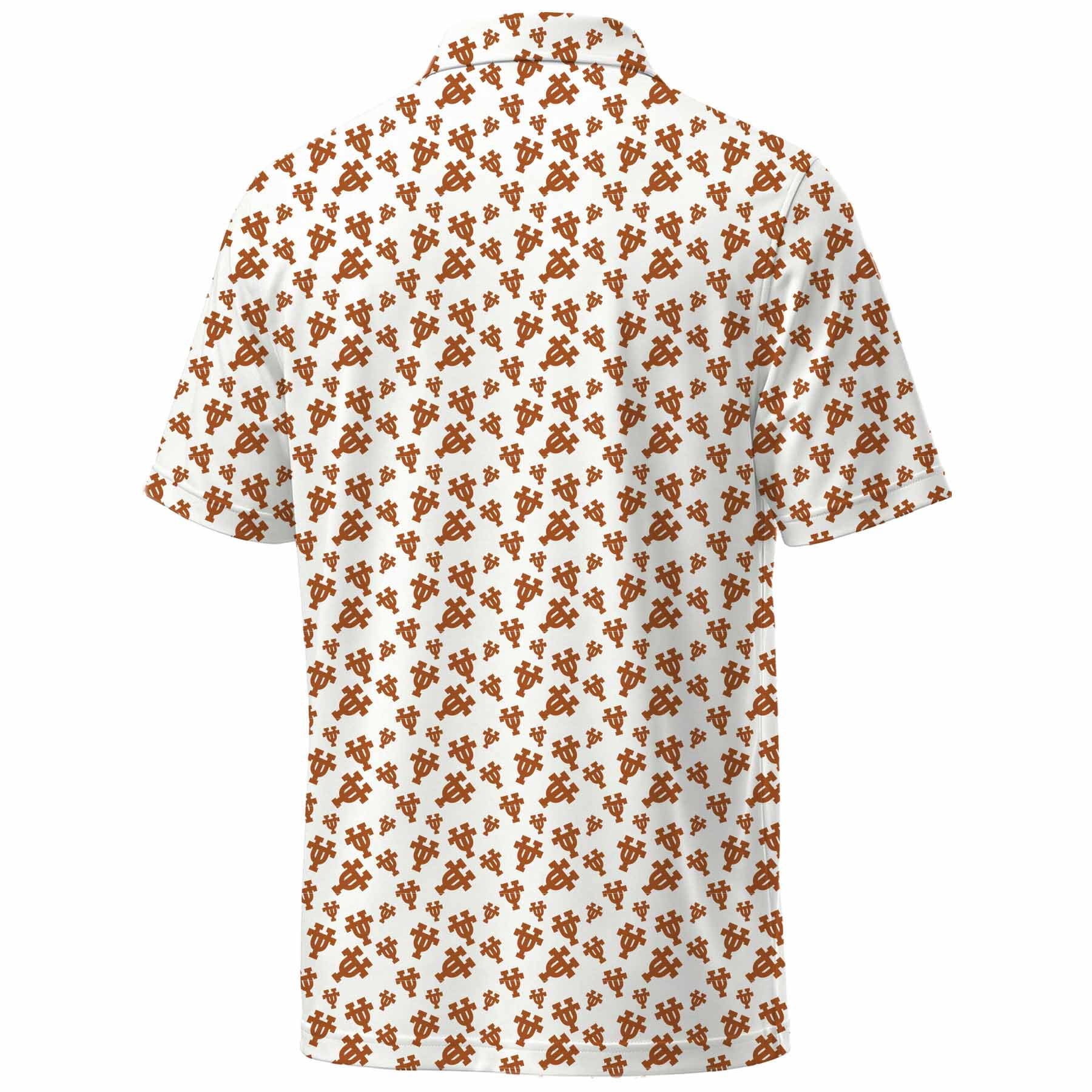 NCAA Mens Texas Longhorns All Over Print Polo