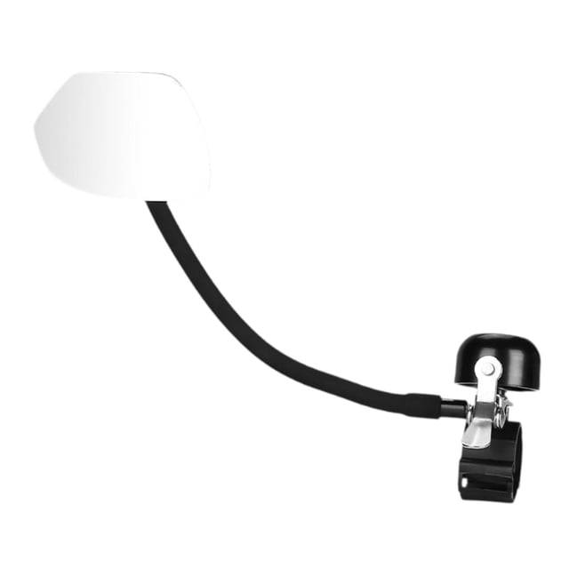 Lipstore Bicycle Bell Rearview Mirror Rotatable Easy to Install Bike Mirror with Bell Left