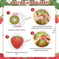 thumbnail image 3 of Paper Lanterns,Happon 6 Pcs 3D Cute Strawberry Paper Lanterns Fruit Themed Outdoor Decorative Hanging Chinese Paper Lanterns for Nursery Garden Christmas Halloween Party Decoration, 3 of 6