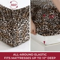 thumbnail image 6 of Beatrice Home Fashions, Whimsical Zara Leopard Print 3PC Sheet Set, Twin, 6 of 7