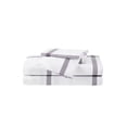 thumbnail image 4 of Truly Soft Printed Windowpane White and Charcoal Grey Polyester 3-Piece Twin Sheet Set, geometric themed, for Men and Women, OEKO-TEX Certified Confidence, 4 of 6