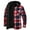 Red, variant on Men's Plaid Hooded Jacket Fleece Lined Long Sleeve Warm Outerwear with Flap Pockets Casual Winter Coat (XL, Red)