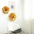 thumbnail image 6 of Efavormart 4 Pack 16” 3D Craft Rose Gold Real Feel Foam Rose For Wall Backdrop Party Event Home Decor, 6 of 11