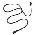 thumbnail image 1 of YSNOOWE Black Electrical Extension Cable with 3prong Plug for Light Use Low Profile Flat Design US Standard, 1 of 8