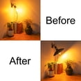 thumbnail image 6 of FSLiving 4-Packs 9.5" E26 to E26 Screw-in Black Industrial Pleated Metal Lamp Shade Replacement, Iron Cover, DIY Torchiere Shade Decorative for Kitchen,Ceiling Pendants Table Lamp Wall Sconce, 6 of 7