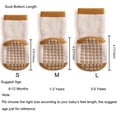 thumbnail image 3 of Baby Non Slip Socks Winter 5 Pairs Kid Thick Warm Crew Socks with Grips, 3 of 8