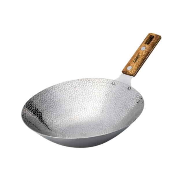 simhoa Traditional Wok Pan Deep Bottom Kitchen Restaurant Multipurpose Stir Fry Pan 22cm