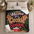 thumbnail image 5 of Home, Festive Holiday Scene, Warm Flannel Blanket for Cabin and Lodge with Detailed Artwork with Rich Color Accents, Art Lovers Christmas Gift, Festive Home Decor, 5 of 9