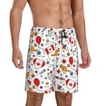 thumbnail image 2 of Balery Canada Day Pantalones cortos de pijama de punto de algodón para hombre con cinturilla y bolsillos-3X-Large, 2 of 6