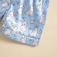 thumbnail image 7 of Tisuna Toddler Girls 2 Pieces Sleep Outfits Bunny Print Short Sleeve Lapel Collar Shirt And Shorts Set Cute Fashion Girls Easter Holiday Loungewear Set Blue Size 18-24 Months, 7 of 7