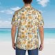 thumbnail image 4 of Fotbe Hippie Bee Honeycomb Camisa Hawaiana para Hombre Unisex – Camisa Casual de Verano con Botones de Manga Corta de Algodón y Lino,X-Large, 4 of 7
